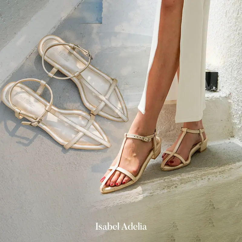 Isabel Adelia TANSY Heels Tali Wanita Sepatu Kondangan Elegan Hak Tahu 3 cm Kekinian Korean Style 3