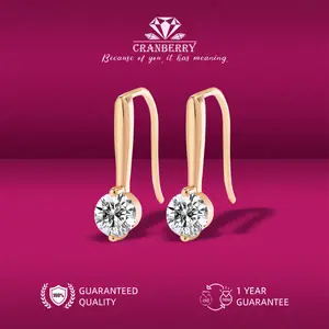 OS1-E19 Anting Wanita Cranberry Jewelry Premium Lapis Emas 18k Anti Luntur Anti Berubah Warna Garansi 1 Tahun Resmi Size Adjustable Kualitas Grade Terbaru Aksesoris Perhiasan Anting Nikah Permata VVS1 Elegan COD