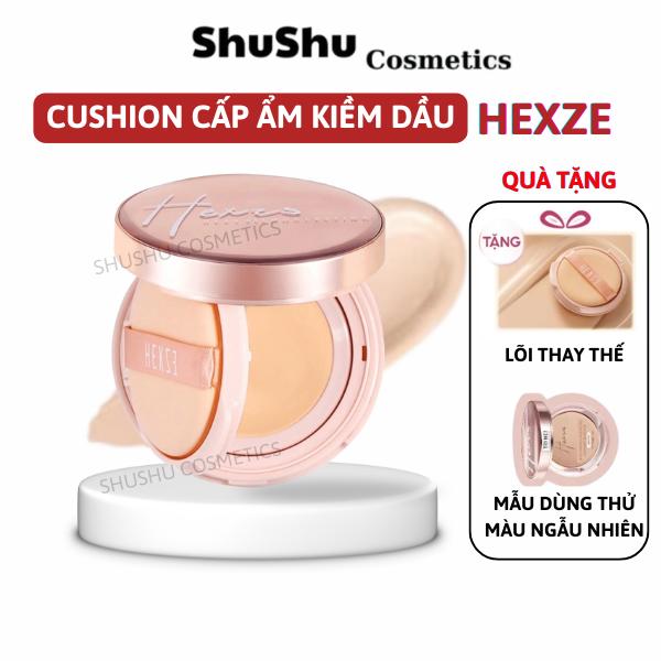 Phấn Nước Dưỡng Ẩm Kháng Nước Hexze 15g Cushion Căng Bóng Mỏng Nhẹ TẶNG KÈM LÕI THAY Mỹ Phẩm SHUSHU COSMETICS