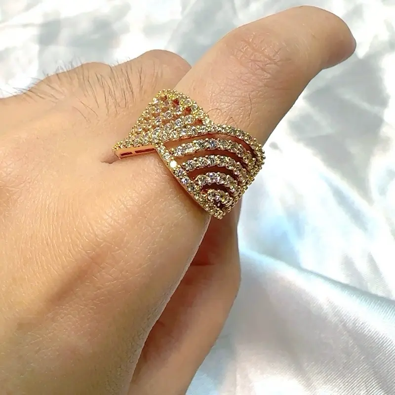 E04 {CO 2 Produk Apapun Free 1} C05 Perhiasan Lapis Emas Cincin permata Perhiasan Perempuan xuping jewellery pehiasan anti karat 2
