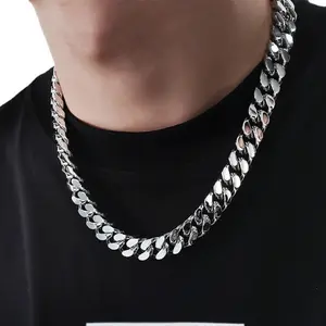 Kalung Titanium Pria Model SISIK NAGA RAPAT 10mm Anti Karat Dan Tidak Luntur.