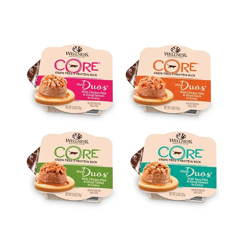 Wellness Core Divine Duos Cat Wet Food 79gm Carton Of 12 Cups