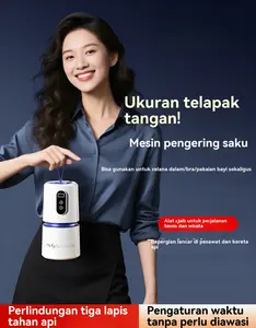 Mini pengering rumah, kecil, pengering pakaian bayi dengan pemanas, portabel untuk perjalanan dan asrama