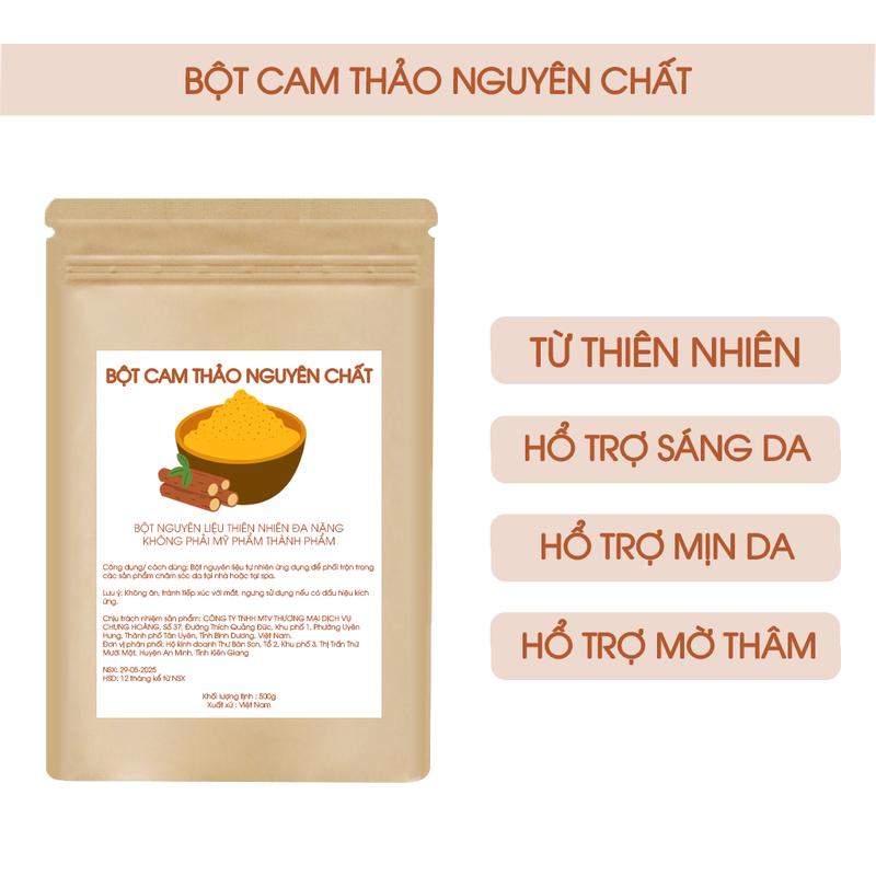 BỘT CAM THẢO NGUYÊN CHẤT XAY MỊN - HỔ TRỢ TRẮNG DA HỔ TRỢ MỜ THÂM