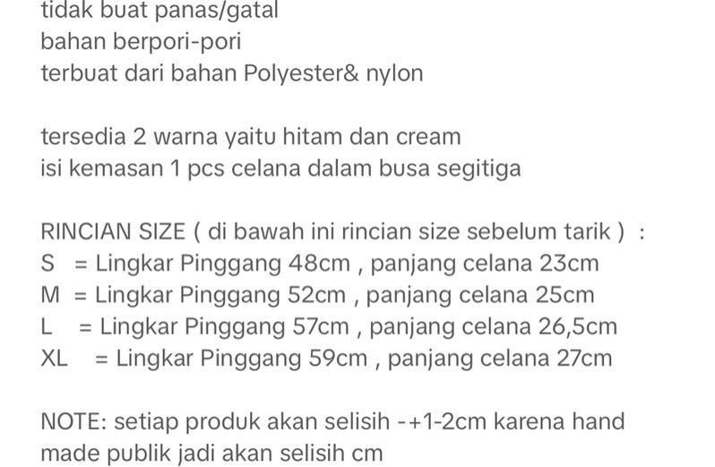 Product Introduction of Celana Dalam Busa Segitiga / Celana Dalam Busa Bokong / CD Busa Tebal -+1.6CM Bahan Polyester Nylon 0