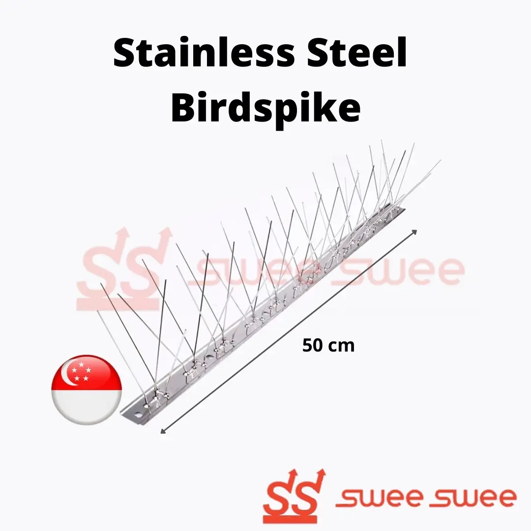 Stainless Steel Birdspike - 48 Spike, HDB Approved, 500mm Length - Cheapest Price