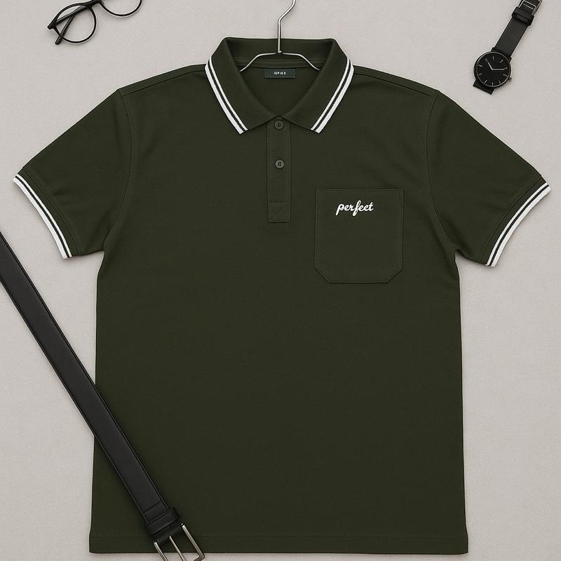  Áo thun polo cotton có túi sang xịn mịn mát  co giãn bốn chiều thấm hút mồ hôi cực tốt . 