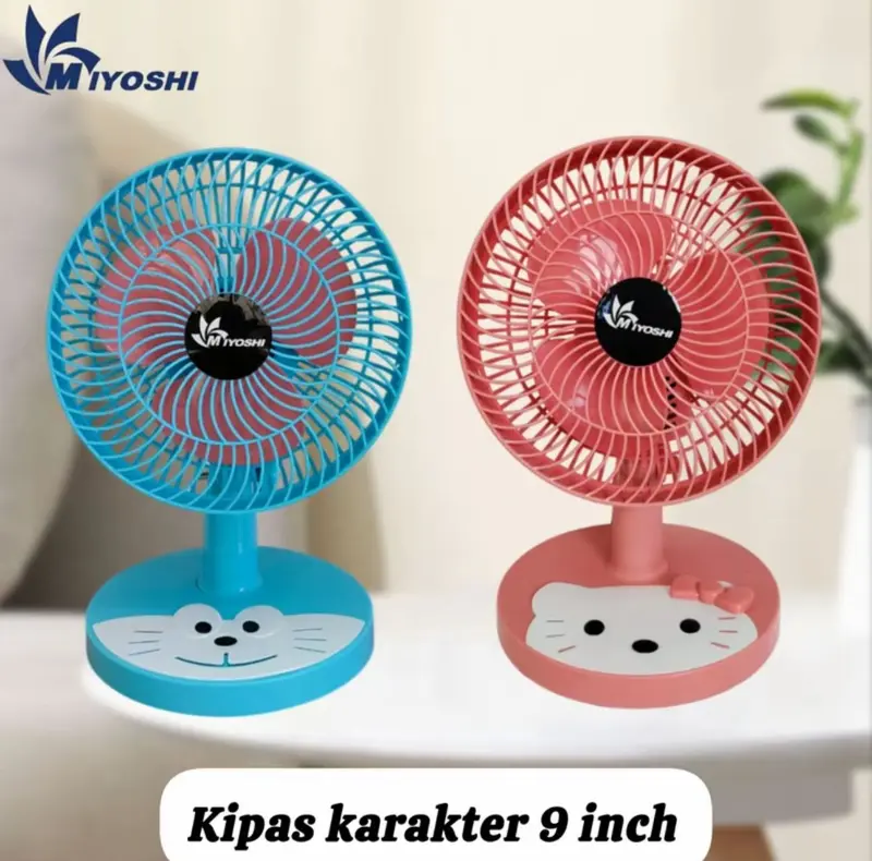 KIPAS ANGIN KARAKTER / KIPAS MINI / KARAKTER LUCU/ KIPAS MURAH / 9 INCH 0