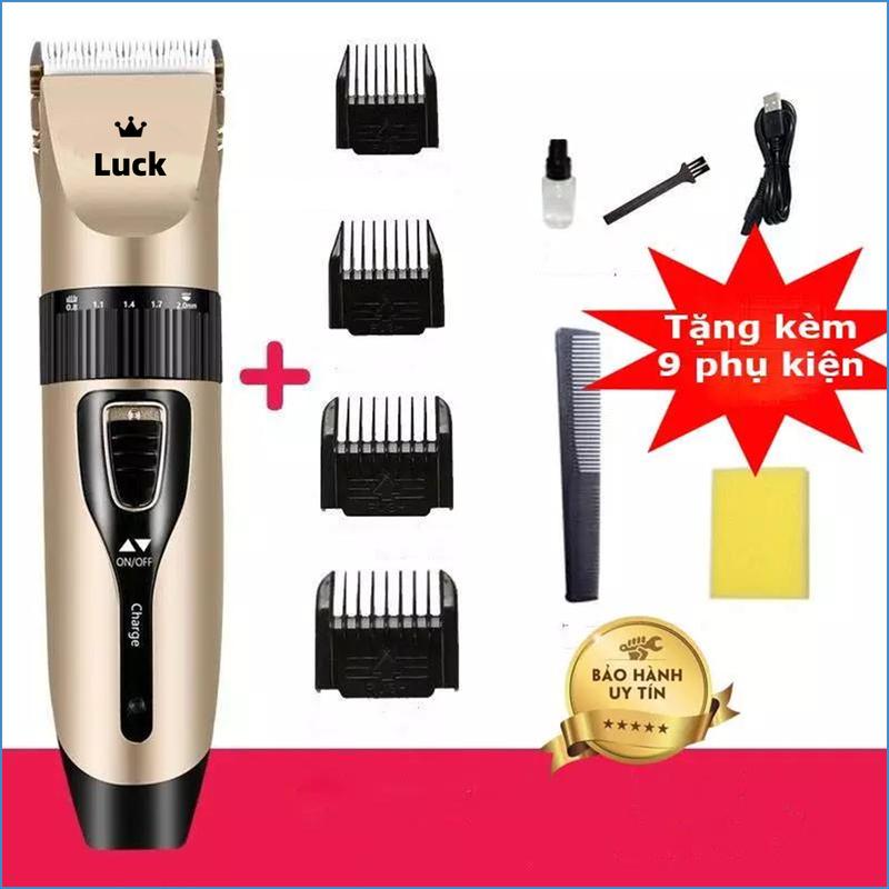 Luck Tông Đơ Cắt Tóc Đa Năng Có Thể Sạc Lại Pin Chuyên Nghiệp Cho Bé Tặng Kèm 9 Phụ Kiện Bảo Hành 24 Tháng