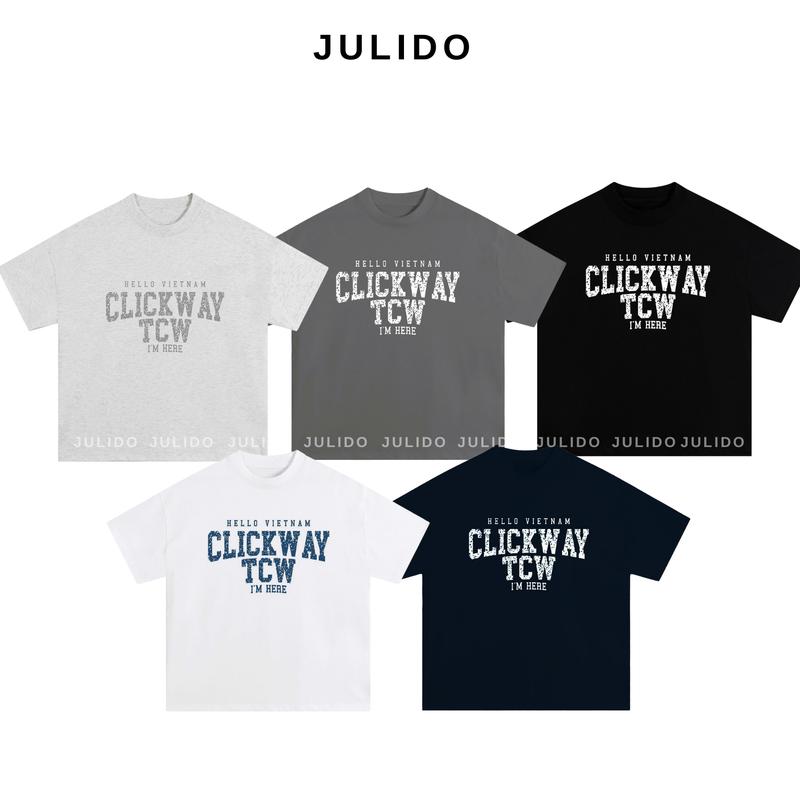 (DEAL MỞ BÁN )COMBO 2 Áo thun nam nữ JULIDO cổ tròn logo thêu Chất liệu cotton cao cấp, thoáng mát