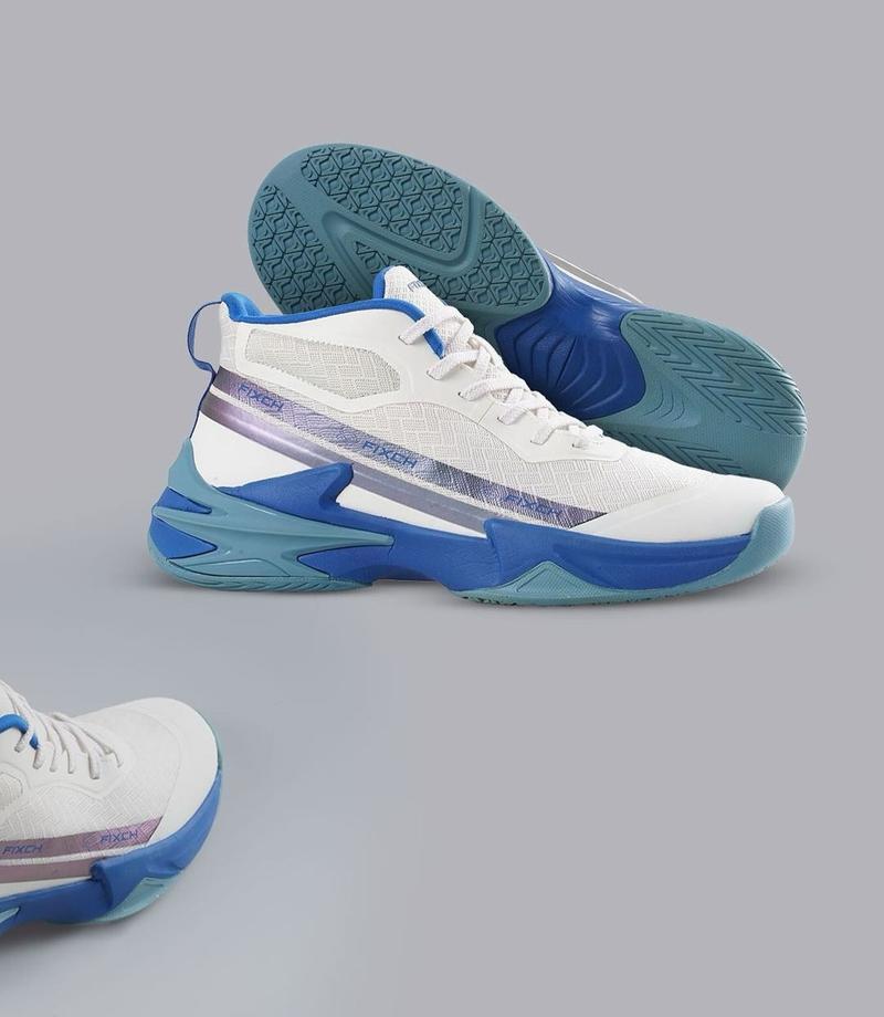 Product Introduction of Sepatu Voli Fixch Knive Terbaru White/Brilliant Blue/Baltic Blue Ori 24