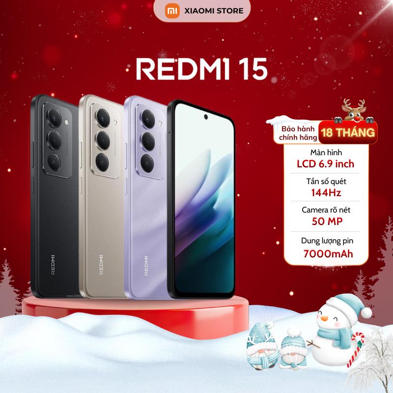  Điện Thoại Xiaomi Redmi 15 6 128GB - 8 128GB Bản Quốc Tế - Bảo hành 18 Tháng 