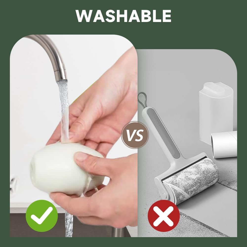 Portable Reusable Lint Roller, Washable Hair Remover for Clothes and Pet Fur, Strong Adhesive for Dust Removal, Home Travel Lint Brush Roll Portable Reusable Lint Roller, Washable Hair Remover for Clothes and Pet Fur, Strong Adhesive for Dust Removal, Home Travel Lint Brush Roll