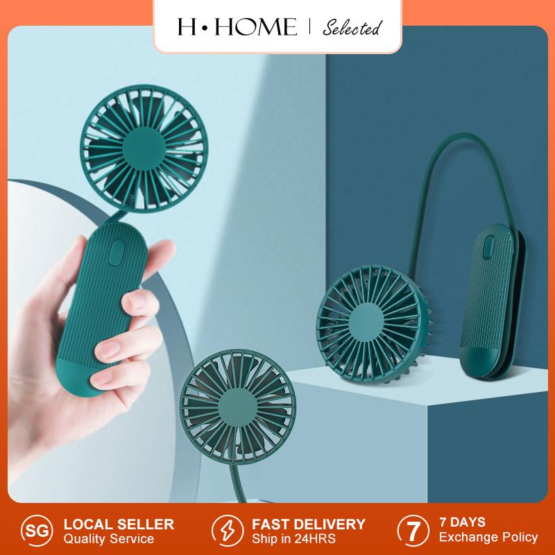  Portable Small Fan Handheld Mini Fan USB Charging 3 wind Speeds Desk Fan Standing Fan Neckheld Hanging Fan Desk Small Tower Fan 
