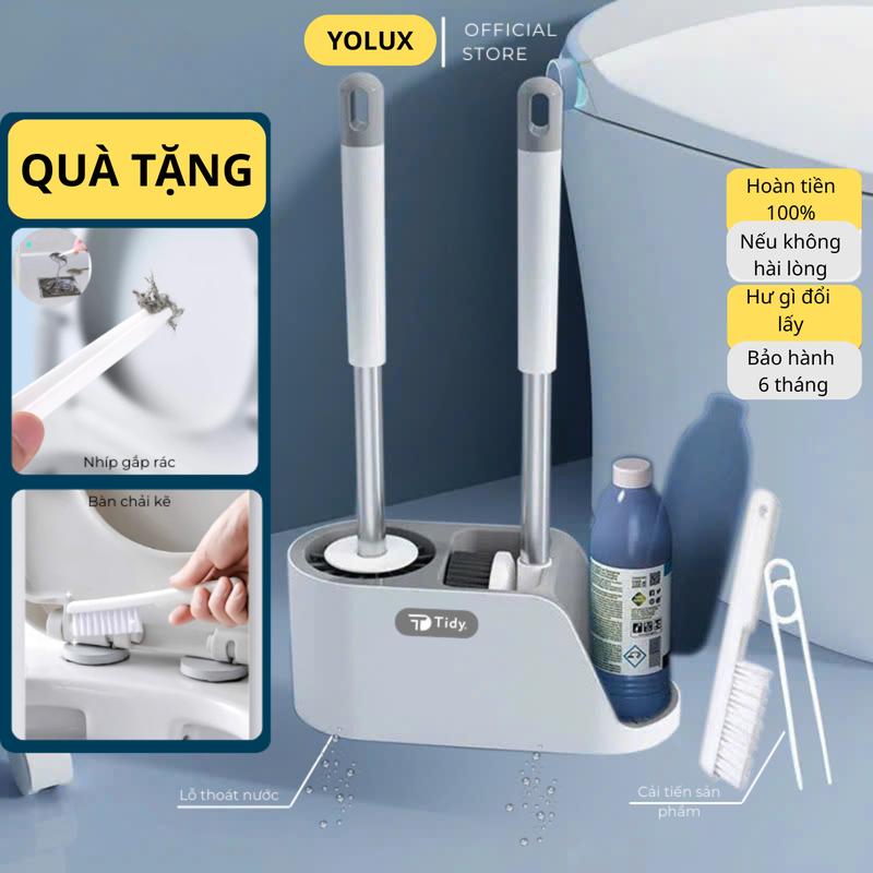 [COMBO 5 MÓN] CỌ BỒN CẦU SILICON + CỐC CỌ + BÀN CHẢI KẼ + NHÍP GẮP RÁC + MIẾNG DÁN TƯỜNG, Cọ Toilet Nhà Vệ Sinh 5 Trong 1 tiết kiệm thời gian dọn nhà vệ sinh sục  bồn hoa  bồn miếng  tẩy