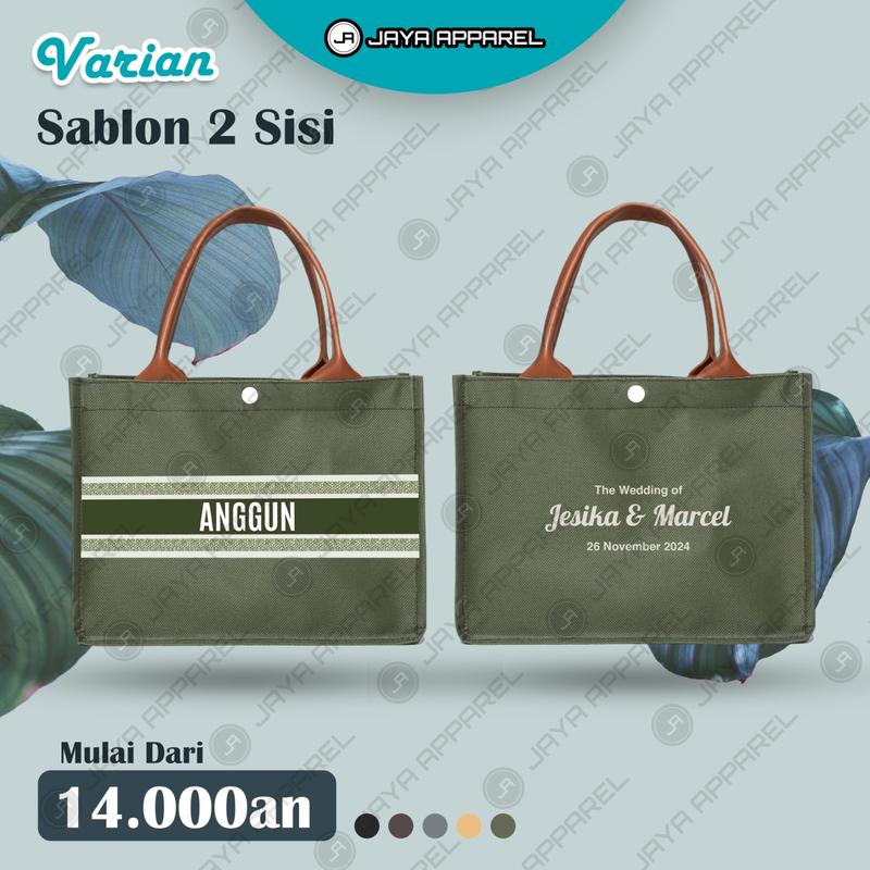 Product Introduction of Tas Sovenir Nikah-Tas Sovenir Ulangtahun-Tas Seminar-Tas Arisan-Totebag-Gisel-LOTUS Hijau 28