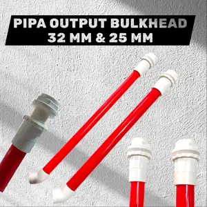 PIPA OUTPUT TOP FILTER PIPA TY UKURAN 3/4 INCH PANJANG 58 - 60 CM DRAT 25 MM DAN 32 MM
