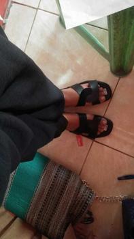 Product Review of Sandal Slop Wanita Silang triple Terbaru Hak Datar 1 cm Kulit Sintesis/sandal flat wanita kekinian from F**5 0