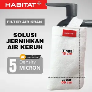 HABITATPLUS - Filter Saringan Air Keran HBT-01 Ukuran 15x9 cm Saringan Air Kotor Jadi Jernih