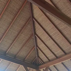 Rotan, plafon luppu rotan, coklat dan putih.