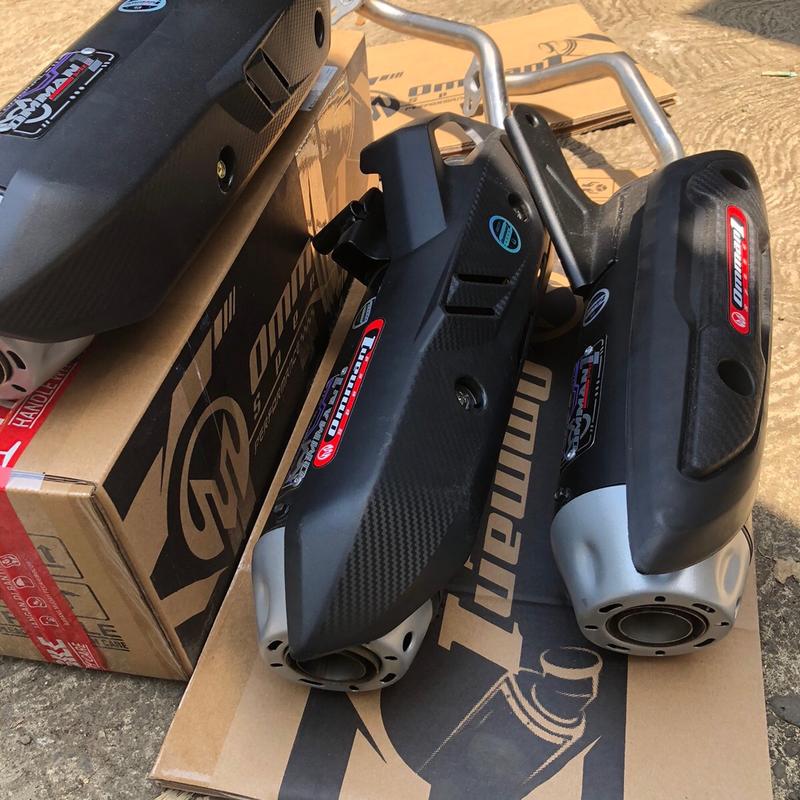 Knalpot Original Omman Model Nmufler Emblem Suara Ngbas Adem Cocok Buat Beat Vario Mio Pcx Nmax Racing Motorcycle Tameng Foto 4