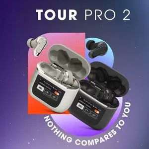 Tour Pro 2 True Original Bluetooth 5.3 LE audio 6-mic perfect calls with voice control For Android dan IOS  Up to 22 hours of music playback Earbuds Wireless Noise Cancelling Earbuds with Smart Charging Case
