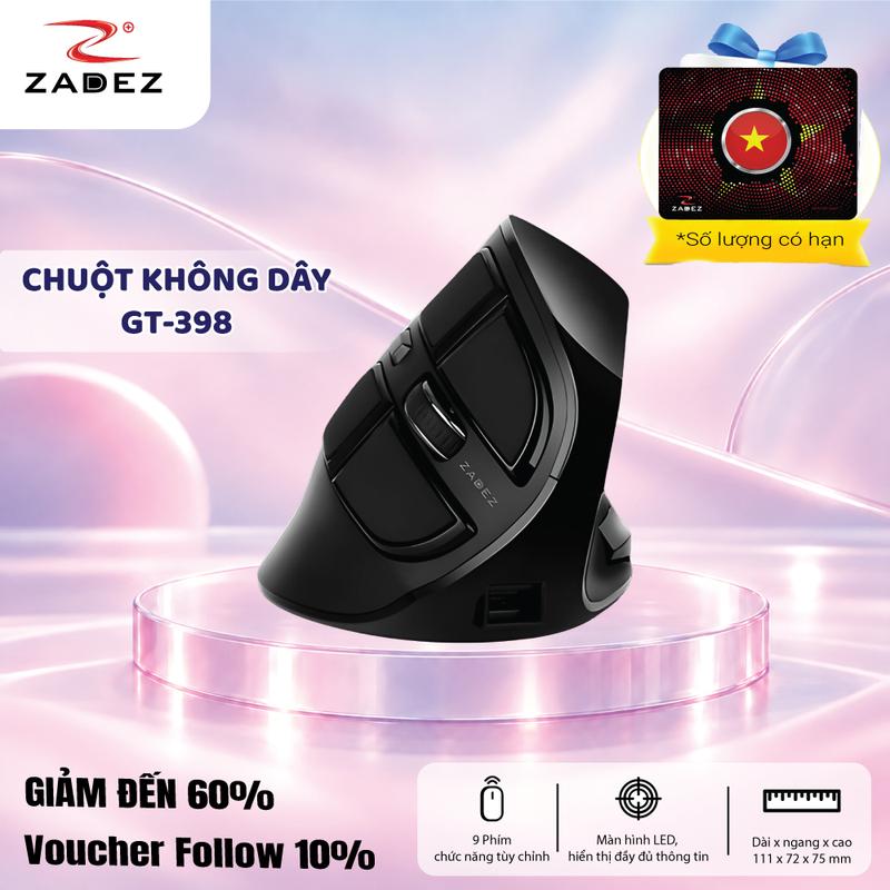Chuột Công Thái Học ZADEZ M-398 Chuột Sạc