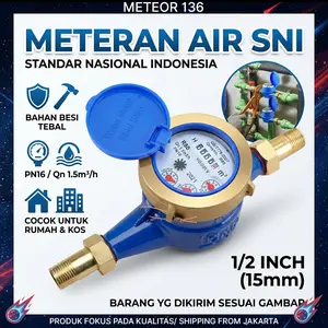 Meteran Air PDAM SNI Body Besi 1/2 inch MIAMI Water Meter 1/2'' inch Besi Meteran Air Body BESI SNI / Water Meter / Water Flow Meter / IMD Original SNI Meteran Air Besi 1/2 INC METERAN AIR BODY BESI SNI MERK AMNB - METERAN PAM SNI BODY BESI
