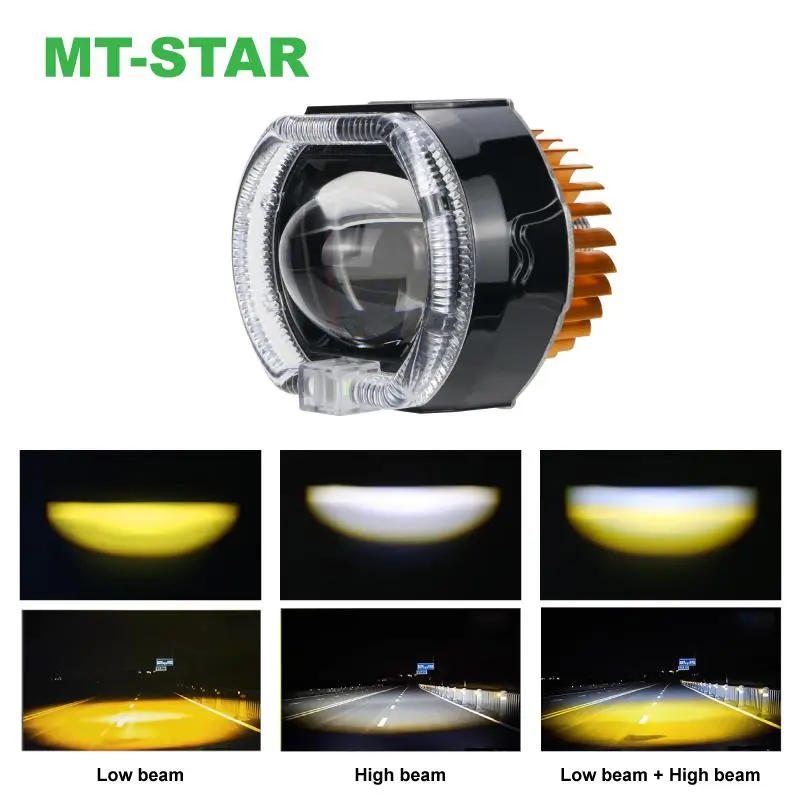 SP02 Lampu Utama Projie Biled Cut Off Mini 2.5 Inch D2 D3 Jauh Dekat 25watt Plus Devil Eyes Lamp Car Kabel 6