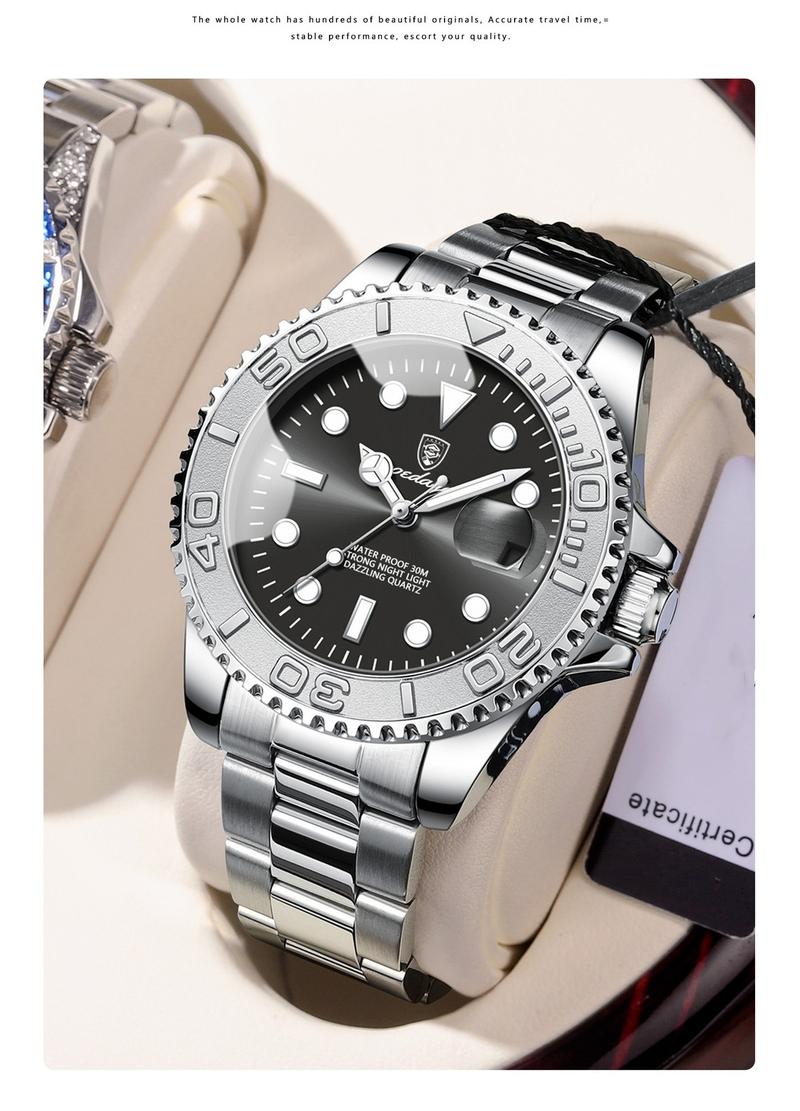 Product Introduction of Popular Men's Watch Waterproof Night Light Fashion New Quartz Watch Student Business Trend Watch 16
