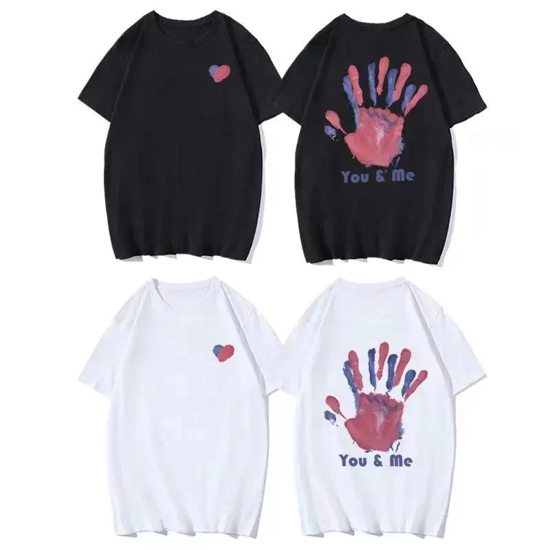 Kaos Tshirt Couple TELAPAK Baju Pasangan Cewek Cowok Dewasa Pacaran Lucu Keren Simple Bahan katun lembut Trend Terbaru Viral 4