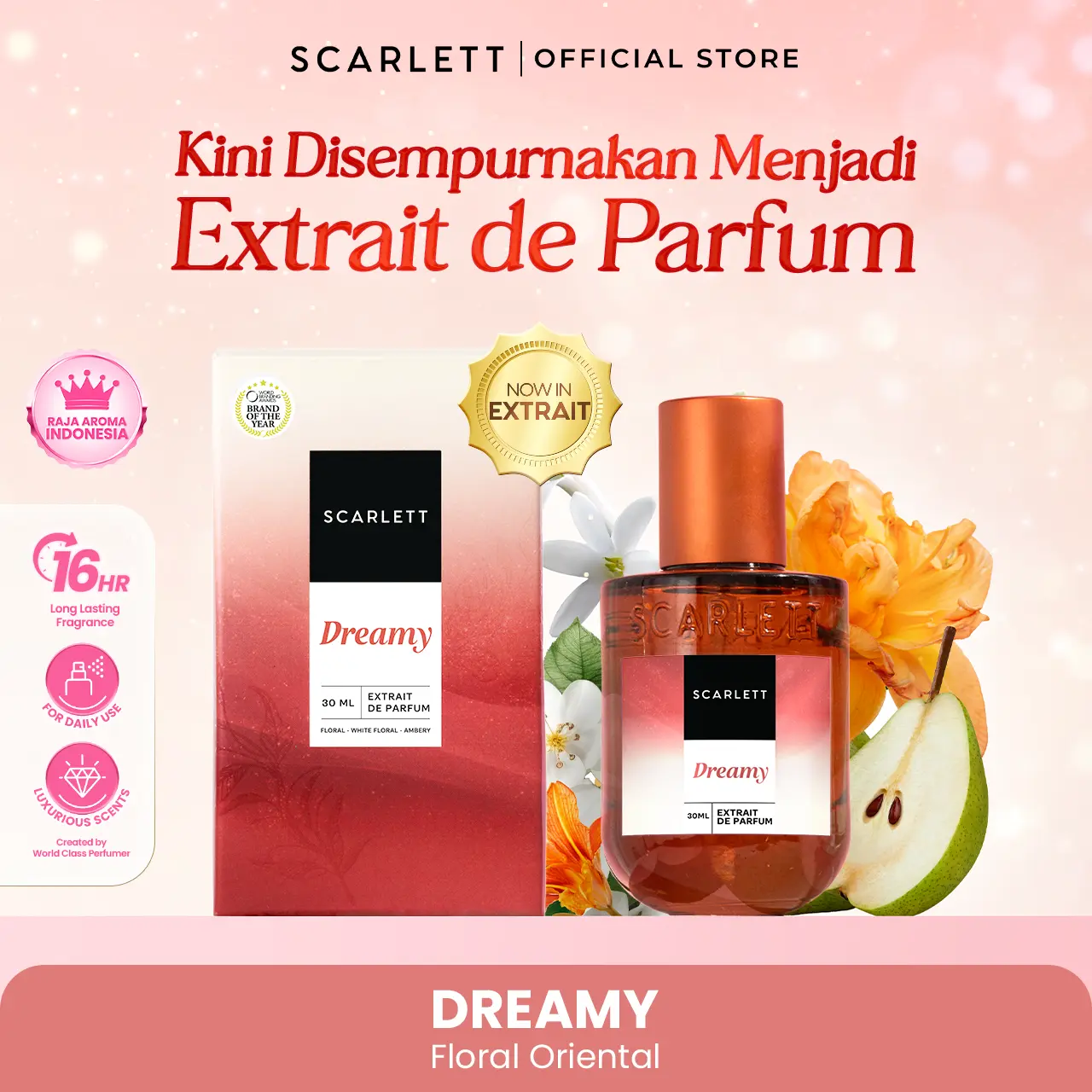 SCARLETT (BEST SELLER!) Extrait De Parfum Dreamy 30ml - Perfume EDP Parfum Wangi Tahan Lama