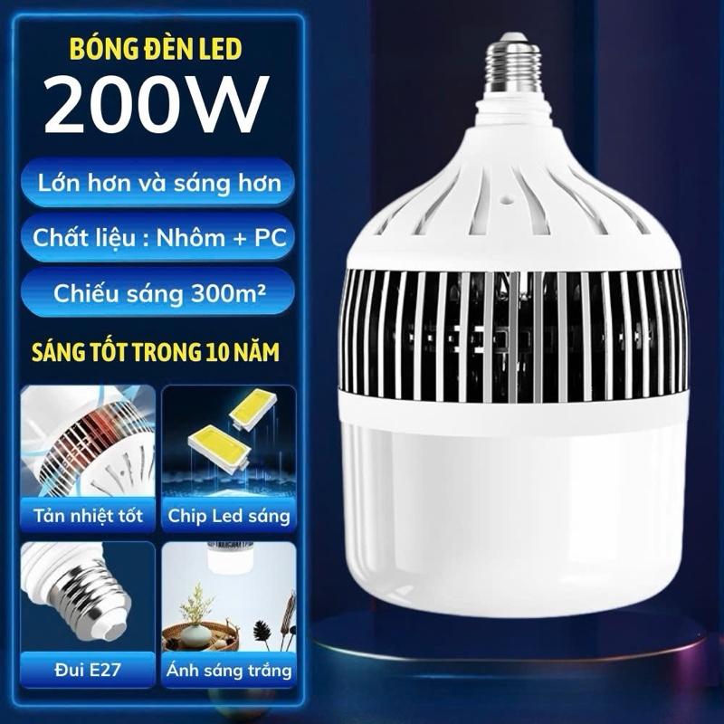 Bóng Đèn 200W Siêu Sáng Đèn Led Tiết Kiệm Điện.Đèn Công Xưởng,Siêu Thị,Nhà Máy. Bảo Hành Lỗi 1 Đổi 1