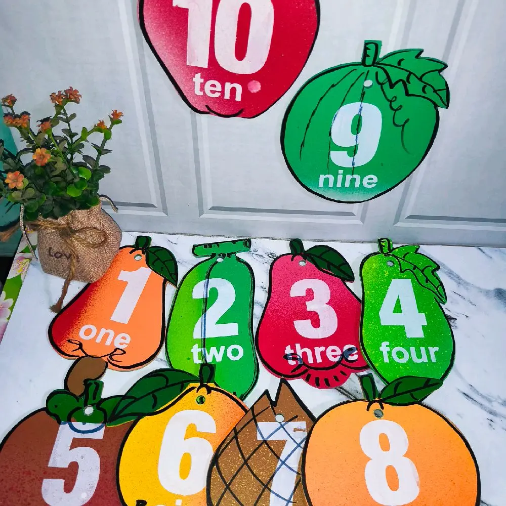Hiasan Dinding Sekolahan Buah Angka Toys