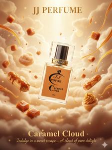 JJ Perfume Caramel Cloud - Parfum Lelaki Modern yang Menyeimbangkan Kelezatan & Mineral - Pengalaman Wangi Unik & Menarik