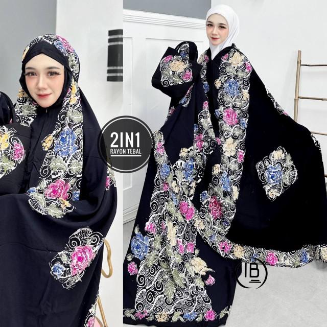 Product Introduction of Mukena Dewasa Jumbo Batik Cap Atasan Bawahan Muslim Rayon Halus Adem 2in1 4