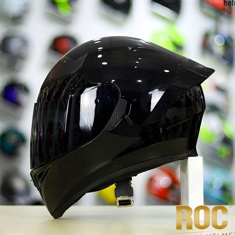 Mũ bảo hiểm fullface đen bóng thương hiệu Royal M138B - Hàng chính hãng