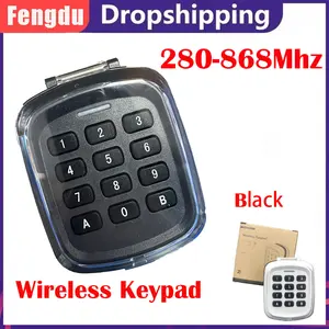 Multi-frequency 280-868MHz 280-868MHz Gate Garage Door Key Wireless Keypad Code Remote Control Door Opener - White