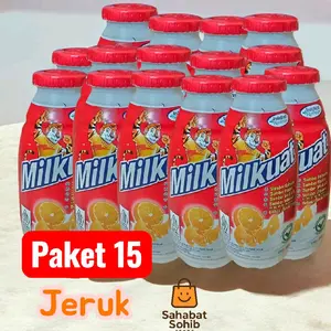 Paket 15 Susu Milkuat Botol Strawberi & Jeruk - Sahabat Sohib