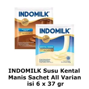 SUSU KENTAL MANIS INDOMILK SACHET 37 GRAM (ISI 6 PCS) Lezat