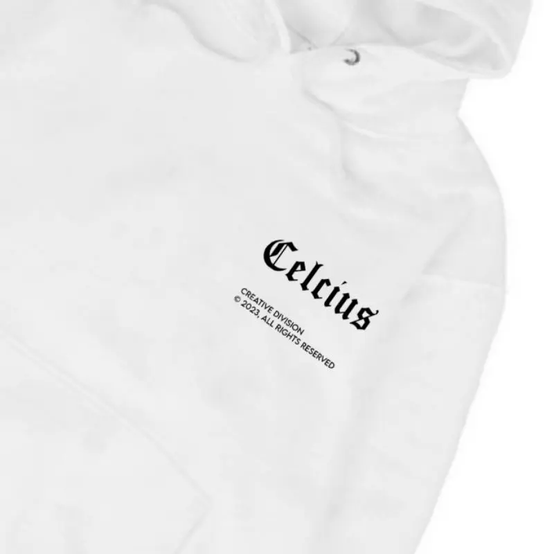Hoodie Distro Celcius Mediaval Sweatershirt Putih Pria Wanita Unisex Casual Keren Fleece Baju Dewasa 3