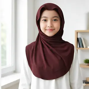 HIJAB INSTAN BERGO HUMA REMAJA 6 - 12 TAHUN BAHAN JERSEY COOLTECH MELEYOT PASHMINA TOP BISA EMPAT MODEL // KERUDUNG