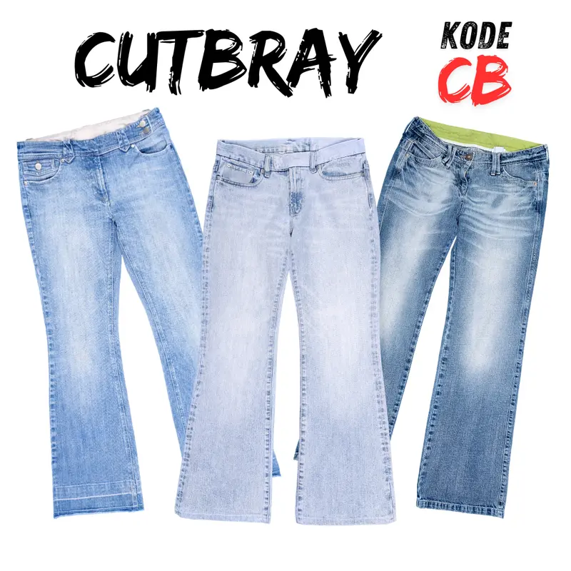 KODE CB - Celana Jeans Panjang Wanita Model CutBray Original - Celana Jeans Cewek Denim celana  cutbray 0