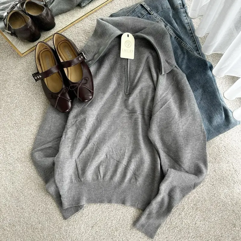 Zipper Knit Rosetta | Zipper Knit Turtleneck | Emery 4