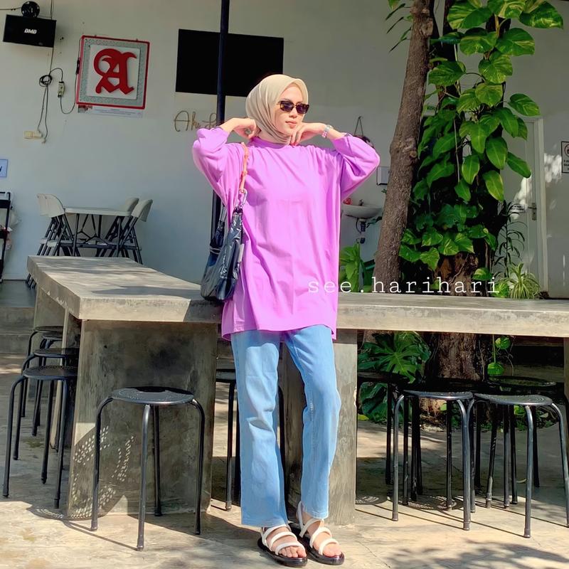 Oversized T-shirt | Kaos Oversize Wanita Polos | see.harihari 7
