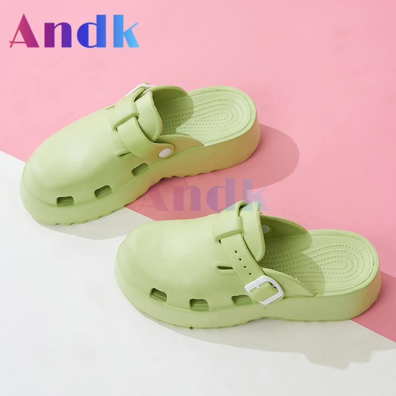 Product Introduction of Andk 2025 Sandal Wanita Wedges Korea Sandal Slop Premium Platform Sandal Wanita Sepatu ibadah Muller Clogs Cewek Sendal 34