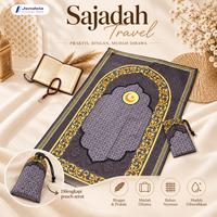 Gambar Sajadah Travel Portable 105x60cm | Sajadah Traveling Lipat Ringan dengan Pouch Serut - Travel Batik Khaki dari jendelabook Kab. Klaten 4 Tokopedia