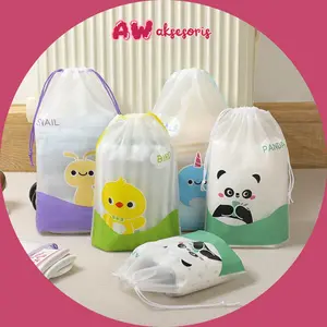 AW PC527 Tas Serut Make Up Travel Pouch Organizer Anti Air Karakter Serbaguna Kantong Travel Bag Waterproff Pouch