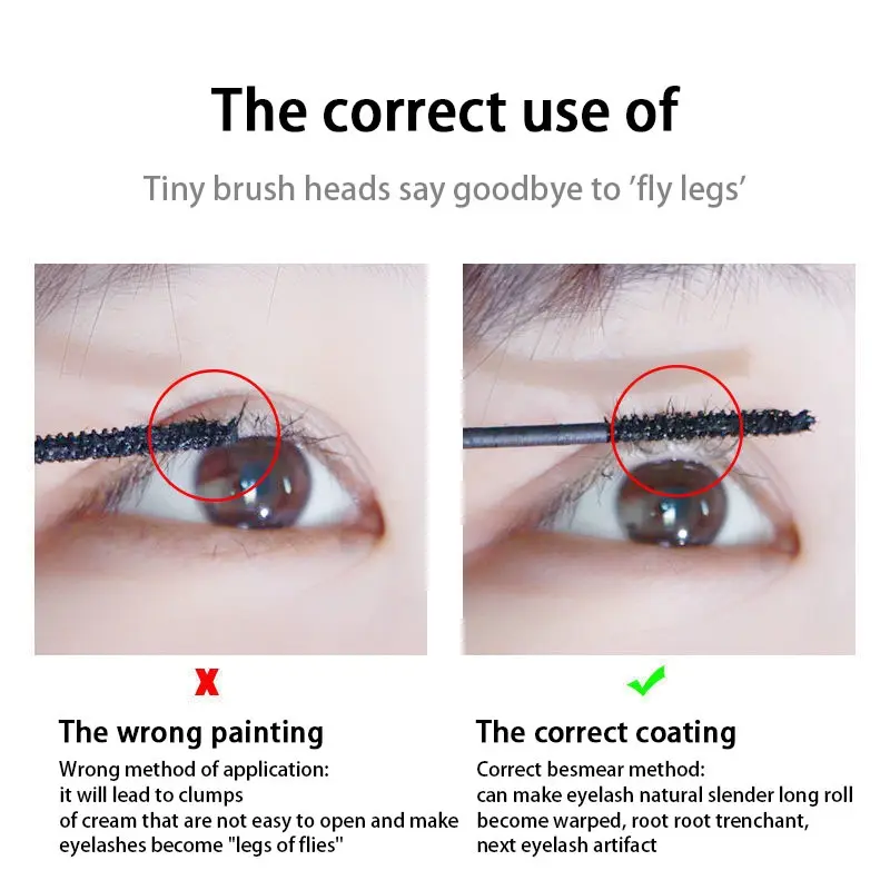 【COD】 Mascara Waterproof Natural Curl Spiral Brush Head Kuas Penebal Bulu Mata Mascara Mini Maskara Long Lasting Eye Makeup-CH 8