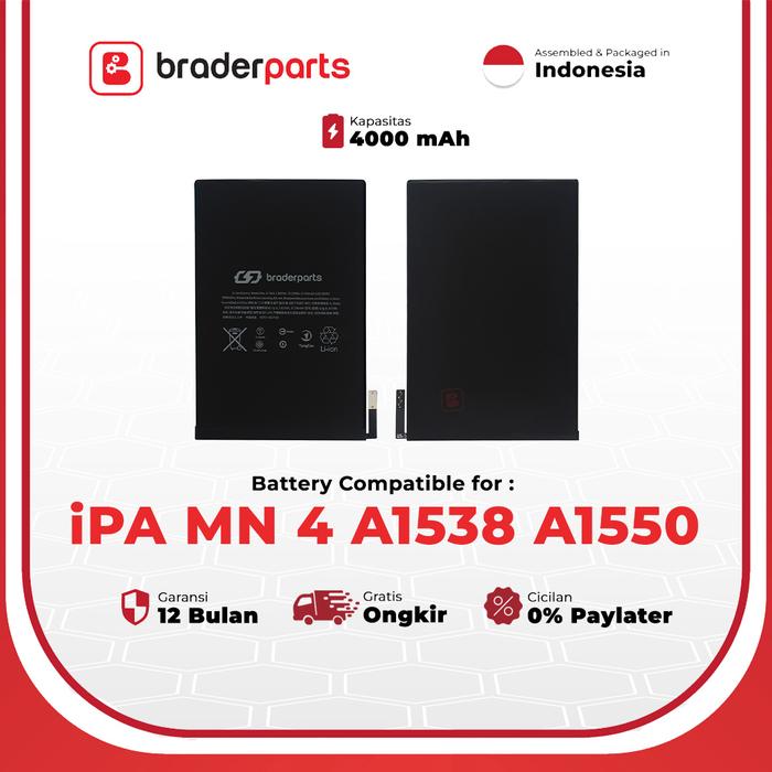 Gambar Brader Parts Battery Baterai Batre Fits With Ipad Mini 4 | A1538 | A1550 dari Brader Parts Kota Administrasi Jakarta Utara Tokopedia
